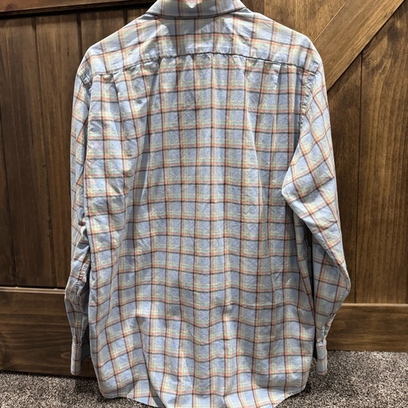 Lacoste Men’s Button-Down Shirt Size 42 | Plaid Long Sleeve Classic Fit | - Picture 2 of 6